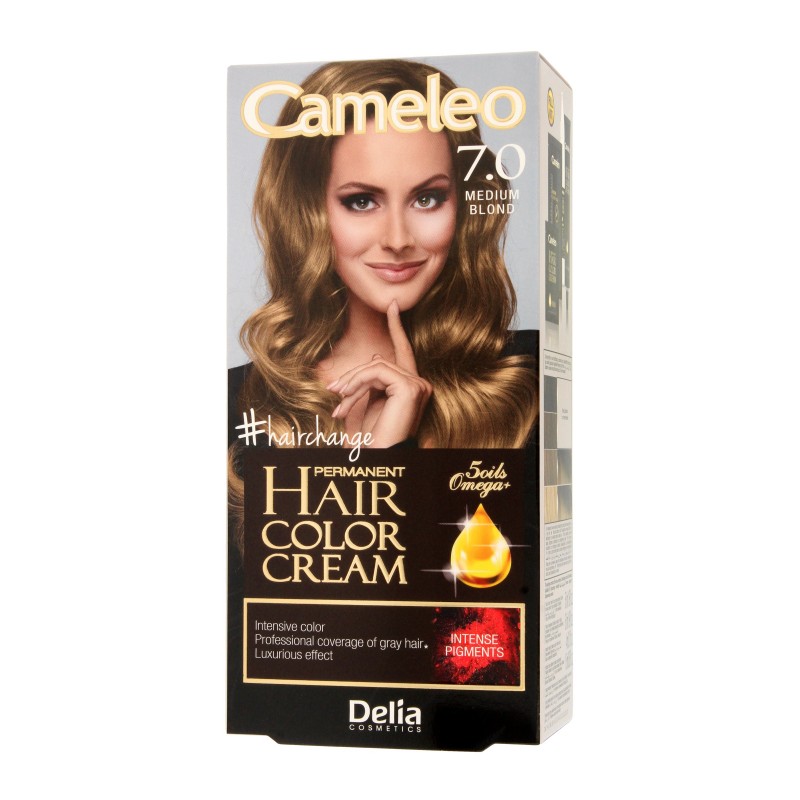 DELIA COSMETICS CAMELEO OMEGA Farba permanentna 7.0 Medium Blond