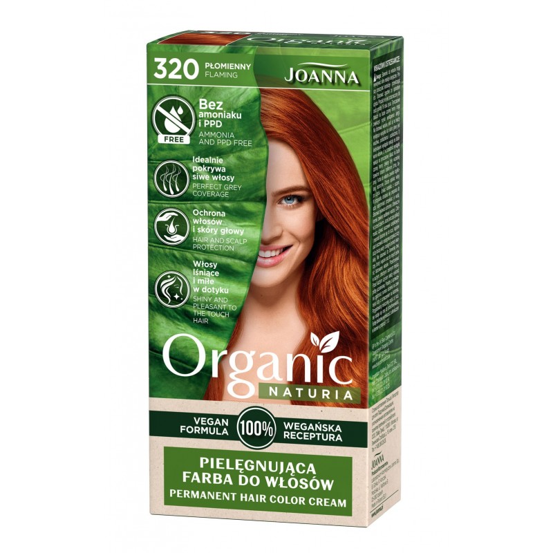 JOANNA Organic Naturia Pielęgnująca farba do włosów nr 320 Płomienny