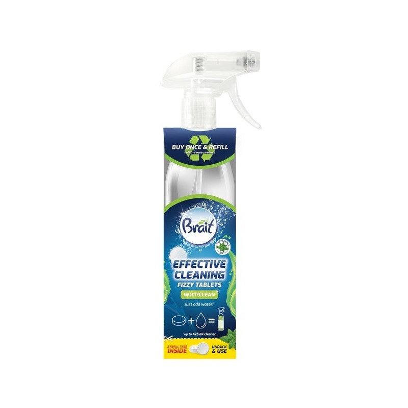 Brait Effective Cleaning Starter do czyszczenia różnych powierzchni (butelka+2 tabletki) 1szt