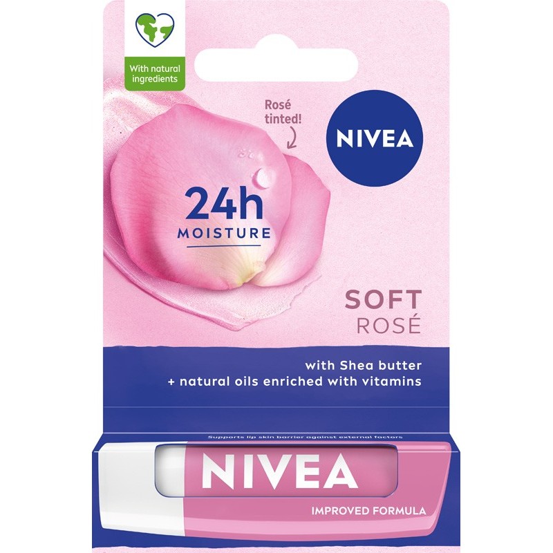 NIVEA Lip Care Pielęgnująca pomadka do ust Soft Rose 4.8 g