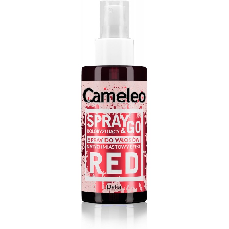 DELIA COSMETICS CAMELEO Spray & Go Czerwony spray koloryzujący do włosów 150ml