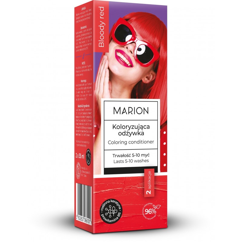 MARION Koloryzująca Odżywka do włosów (5-10 myć) - Bloody Red  1op.-(2x35ml)