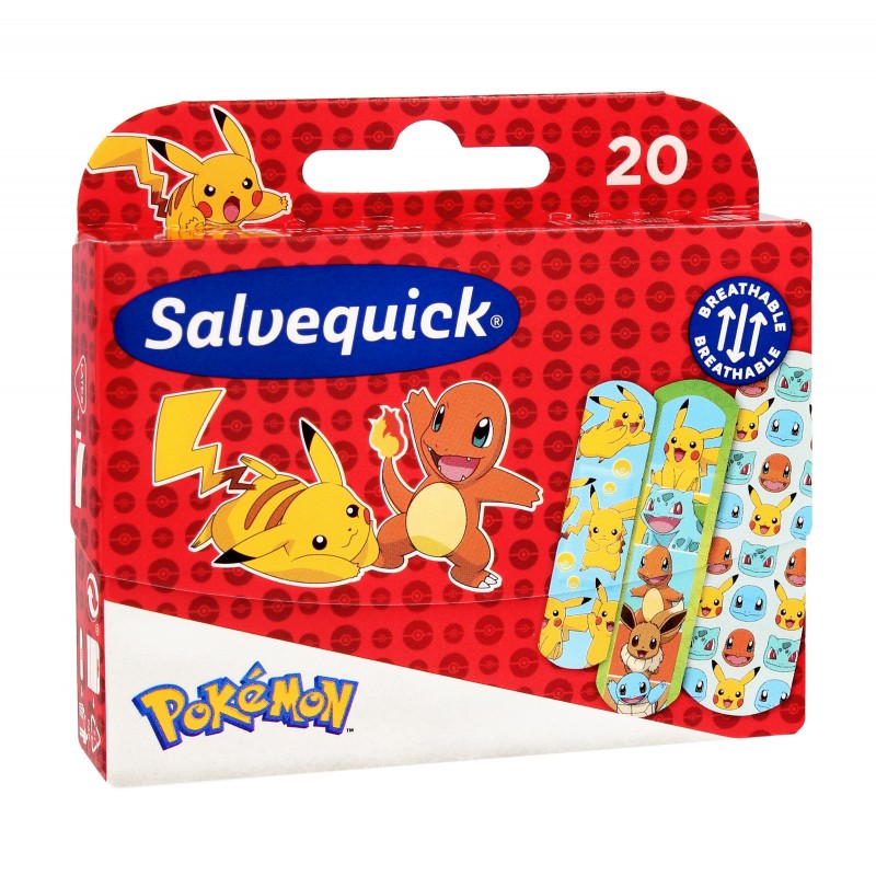 Salvequick Plastry opatrunkowe dla dzieci Pokemon 1op.-20szt