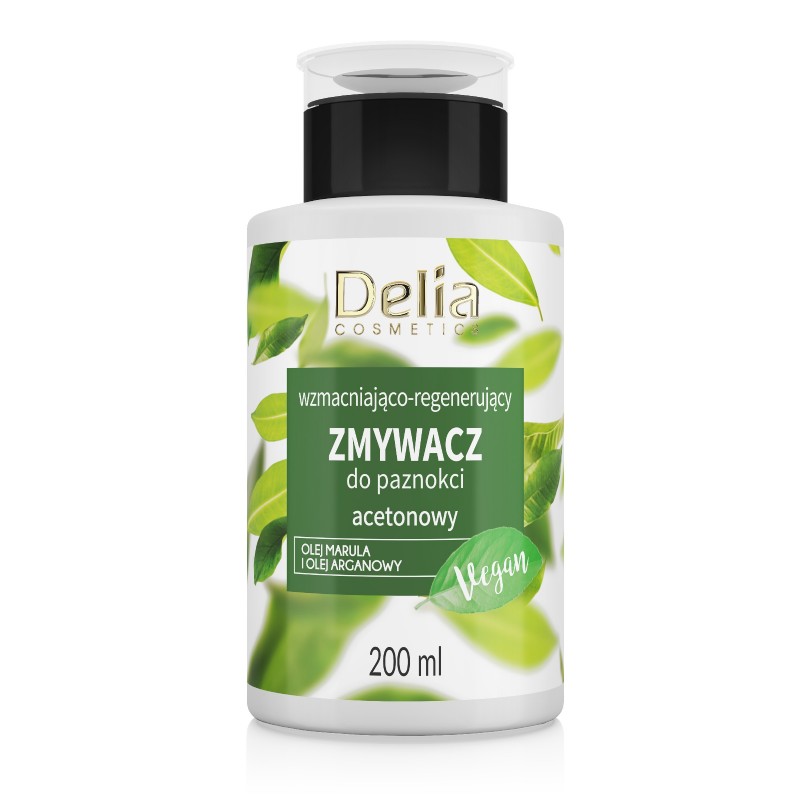 Delia Cosmetics Vege Zmywacz do paznokci wzmacniająco-regeneracyjny z acetonem 200ml