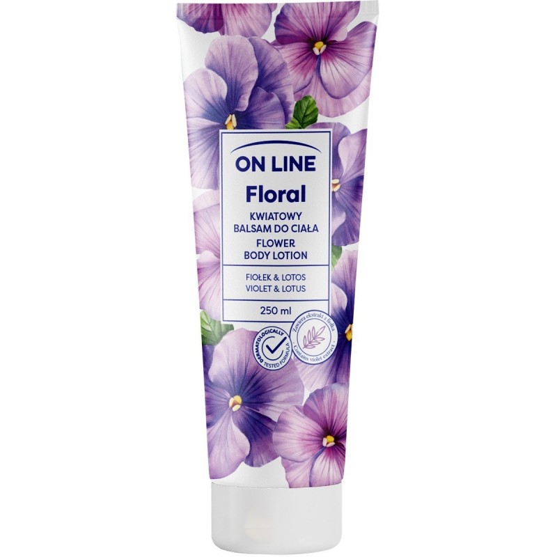 ON LINE Floral Kwiatowy balsam do ciała - Fiołek & Lotos 250 ml