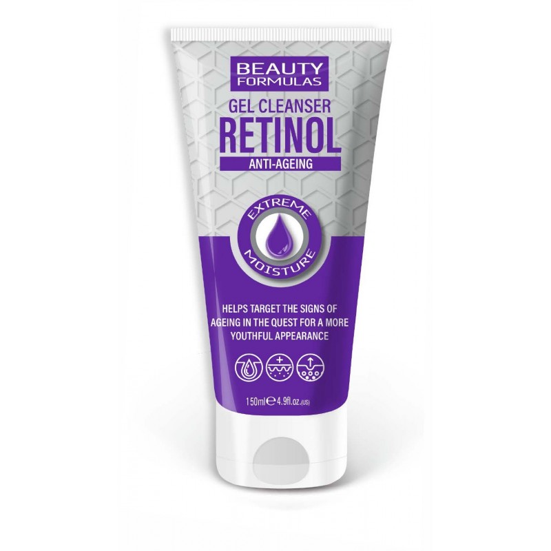 BEAUTY FORMULAS Retinol Anti-Ageing Żel oczyszczający do twarzy z retinolem 150 ml