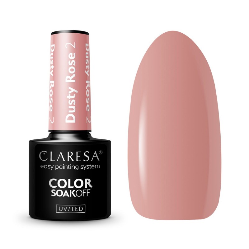 CLARESA Lakier hybrydowy Dusty Rose nr 2  5g