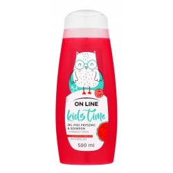 On Line Kids Time Żel pod prysznic i szampon 2w1 dla dzieci - zapach arbuza  500ml