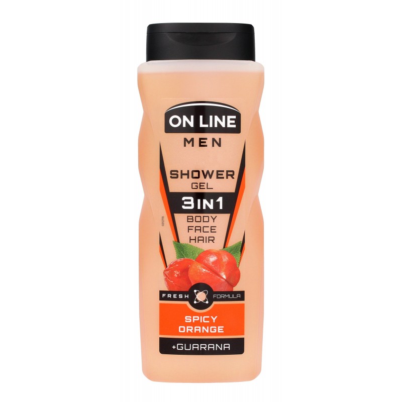 ON LINE Men Żel pod prysznic  dla mężczyzn 3w1 Spicy Orange 410 ml
