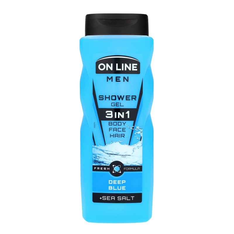 ON LINE Men Żel pod prysznic dla mężczyzn 3w1 Deep Blue  410 ml