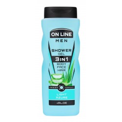 ON LINE Men Żel pod prysznic dla mężczyzn 3w1 Light Azure 410 ml