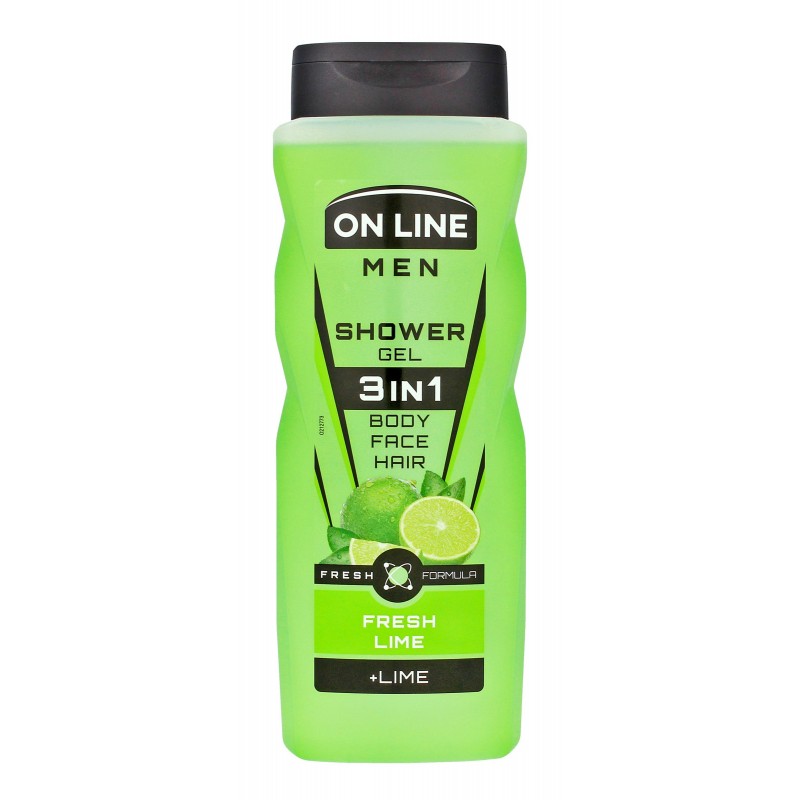 ON LINE Men Żel pod prysznic dla mężczyzn 3w1 Fresh Lime  410 ml