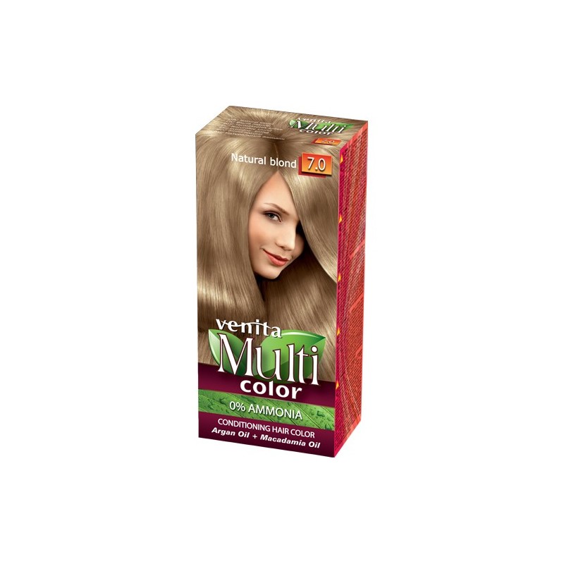 VENITA Farba do włosów bez amoniaku Multi Color - 7.0 Natural Blond 1op.
