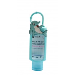 HISKIN Antibac Hand Cleanser+ Biobójczy Żel do rąk o zapachu owoców leśnych - delfin (butelka 75ml+etui)