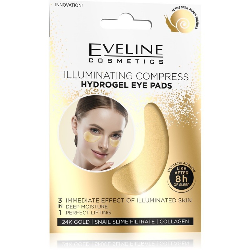 EVELINE Hydrogel Eye Pads Hydrożelowe płatki pod oczy w - rozświetlający kompres 1 op. - 2 szt.