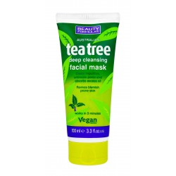 Beauty Formulas Tea Tree Maska glinkowa głęboko oczyszczająca  100ml