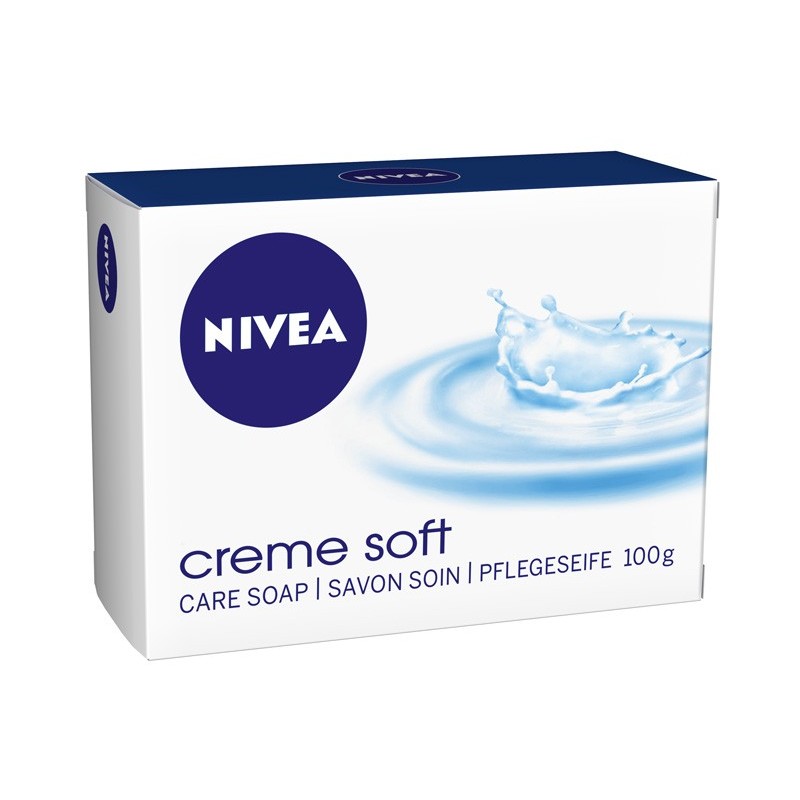 NIVEA Care Soap Pielęgnujące mydło w kostce z olejkiem migdałowym Creme Soft 100 g