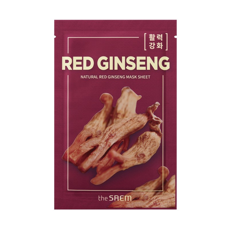 THE SAEM Natural Mask Sheet Maska na tkaninie Red Ginseng