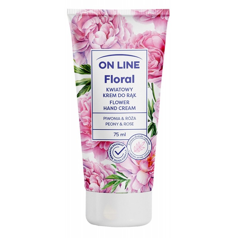 ON LINE Floral Kwiatowy krem do rąk - Piwonia & Róża 75 ml