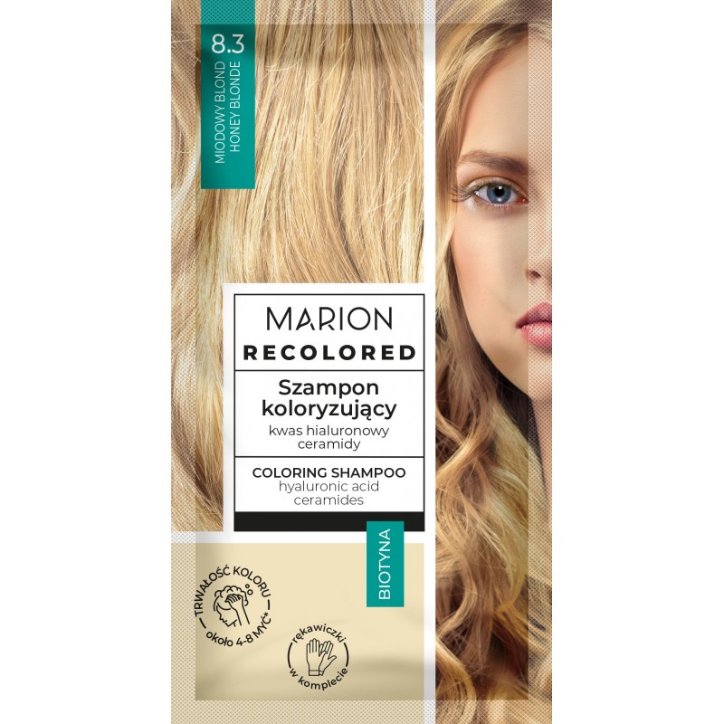 MARION Recolored Szampon koloryzujący nr 8.3 Miodowy blond 35 ml