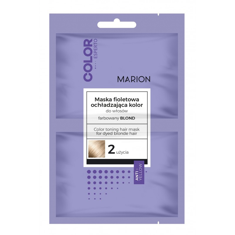 MARION Color Esperto Maska ochładzająca kolor do włosów farbowany na blond 2x20 ml