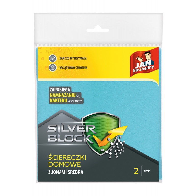 JAN NIEZBĘDNY Silver Block Ściereczki domowe z jonami srebra  1op.-2szt