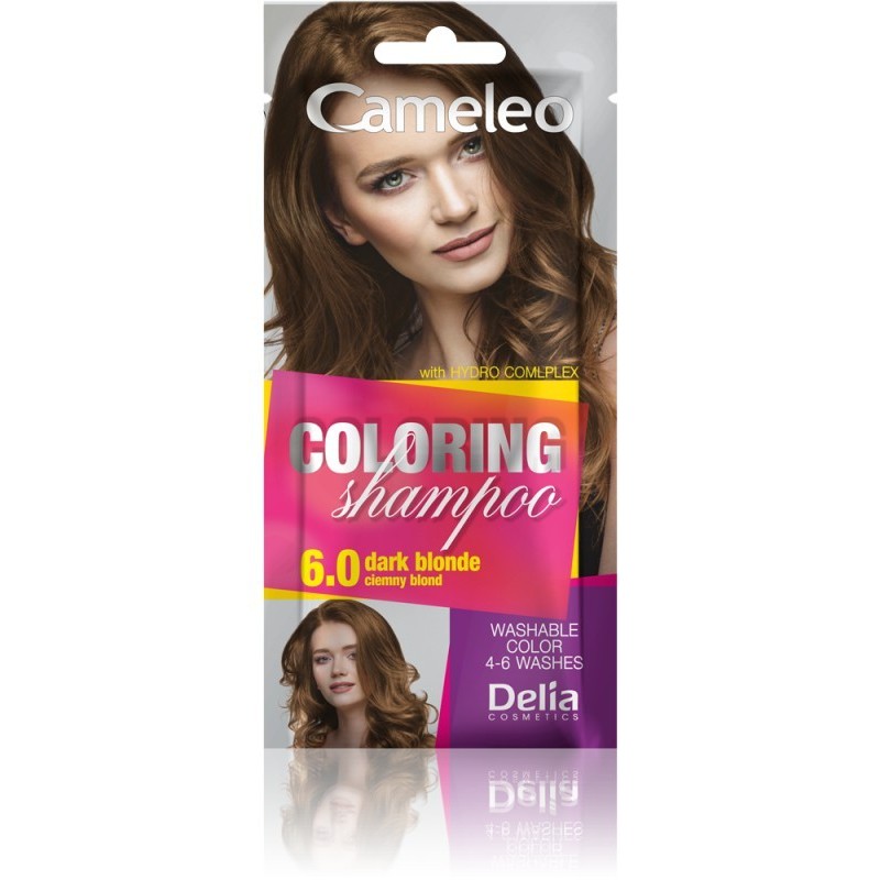 DELIA COSMETICS CAMELEO Szampon koloryzujący nr 6.0 Ciemny Blond 40ml