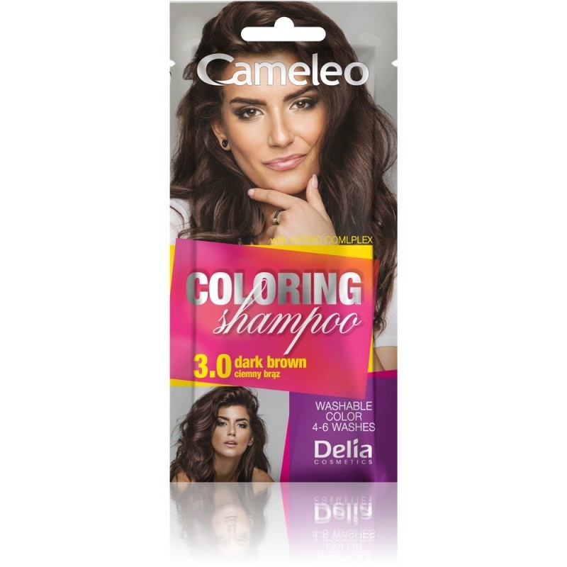 DELIA COSMETICS CAMELEO Szampon koloryzujący nr 3.0 Ciemny Brąz 40ml