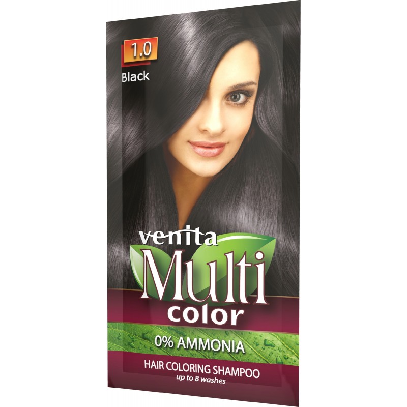 VENITA Multicolor Szampon koloryzujący 1.0 Black 40 g