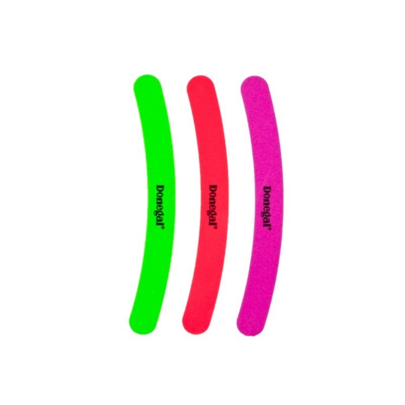 DONEGAL Pilnik do paznokci Neon Play banan 240/240 (2044) 1 szt. - mix kolorów