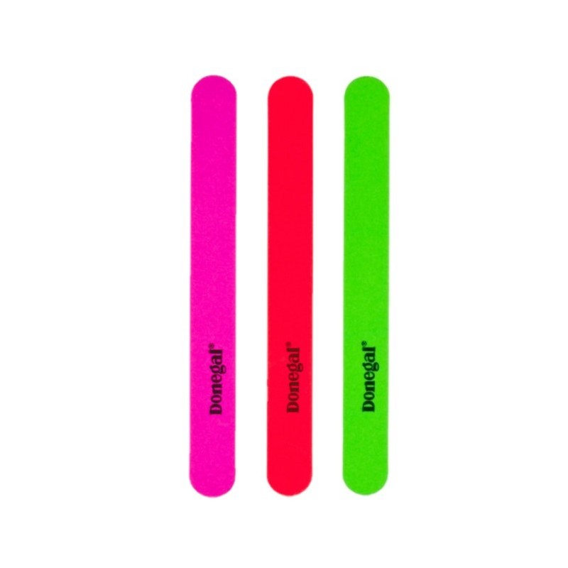 DONEGAL Pilnik do paznokci Neon Play prosty 240/240 (2043) 1 szt. - mix kolorów