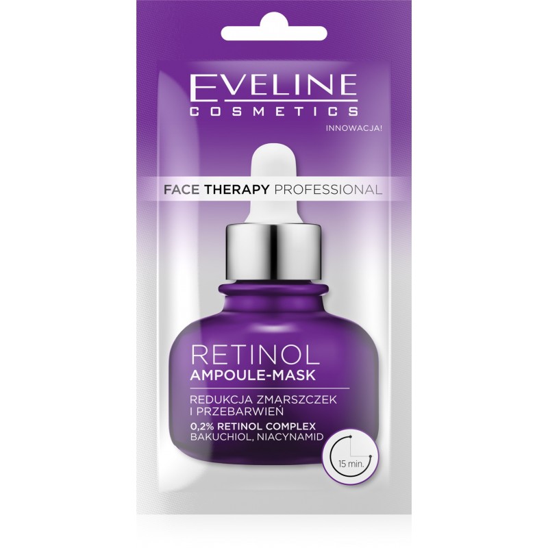 EVELINE Face Therapy Professional Maska-ampułka redukująca zmarszczki i przebarwienia z Retinolem 8 ml