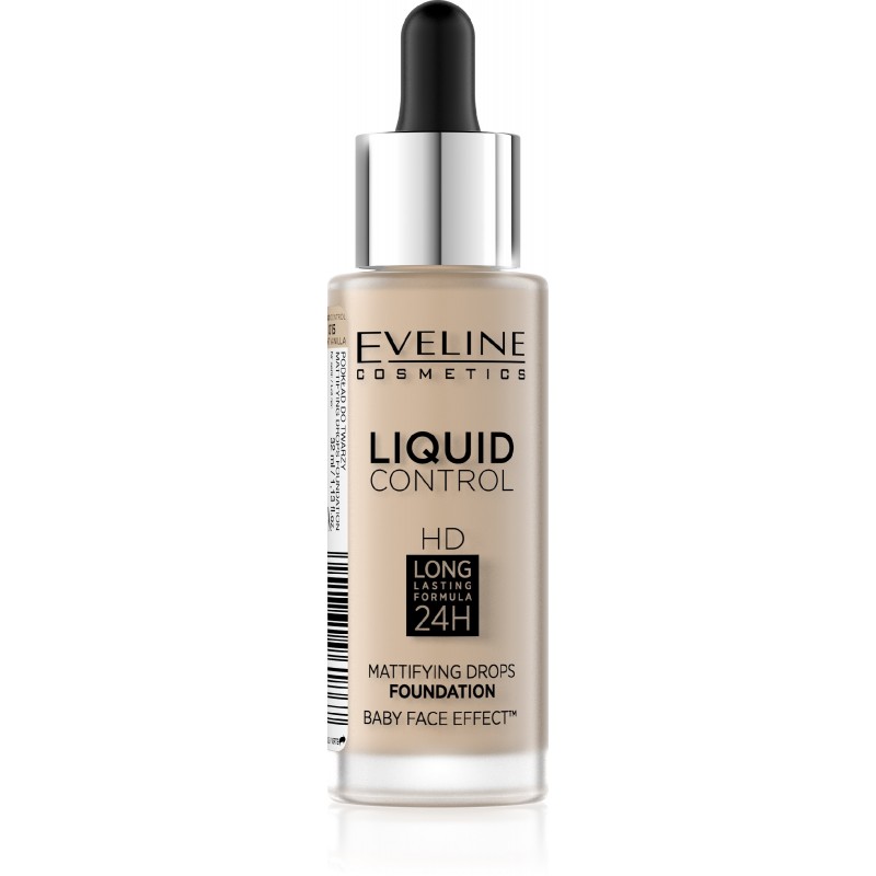 EVELINE Liquid Control HD Podkład do twarzy nr 015 Light Vanilla 32 ml