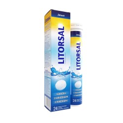 ZDROVIT Litorsal 24 tabletki musujące - smak cytrynowo - miętowy