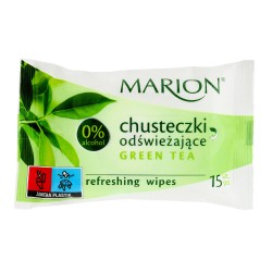 MARION Chusteczki odświeżające - Green Tea 15 szt