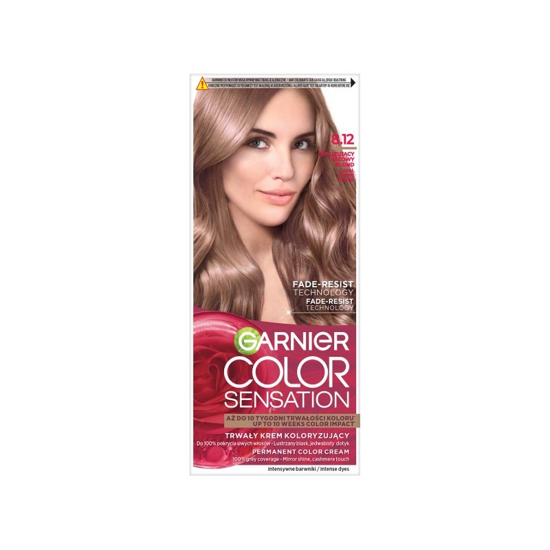 GARNIER Color Sensation Krem koloryzujący nr 8.12 - Opalizujący Różowy Blond 1op.