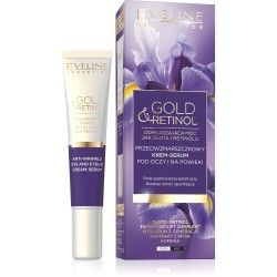 EVELINE Gold & Retinol Przeciwzmarszczkowy krem-serum pod oczy i na powieki dzień/noc 15 ml