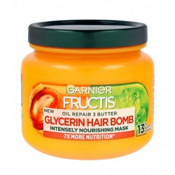 GARNIER Fructis Oil Repair 3 Butter Intensywnie Odżywiająca Maska do włosów Glycerin Hair Bomb 320ml