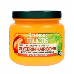 GARNIER Fructis Oil Repair 3 Butter Intensywnie Odżywiająca Maska do włosów Glycerin Hair Bomb 320ml