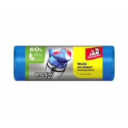 JAN NIEZBĘDNY Worki na śmieci HD Easy Pack - niebieskie 60L - 20szt