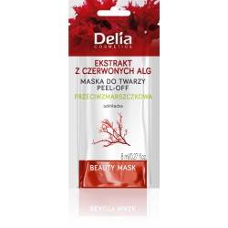 DELIA Beauty Maseczka peel-off do twarzy przeciwzmarszczkowa z ekstraktem z alg 8 ml