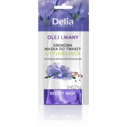 DELIA Beauty Kremowa maseczka do twarzy liftingująca z olejem lnianym 8 ml