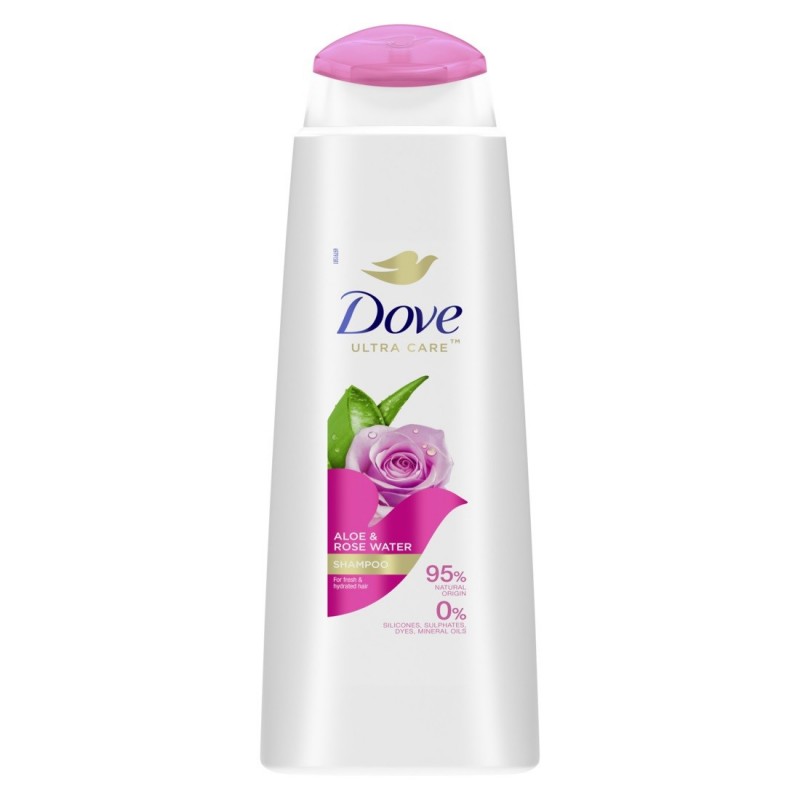 DOVE Ultra Care Szampon odwieżający do włosów Aloe & Rose Water 400 ml