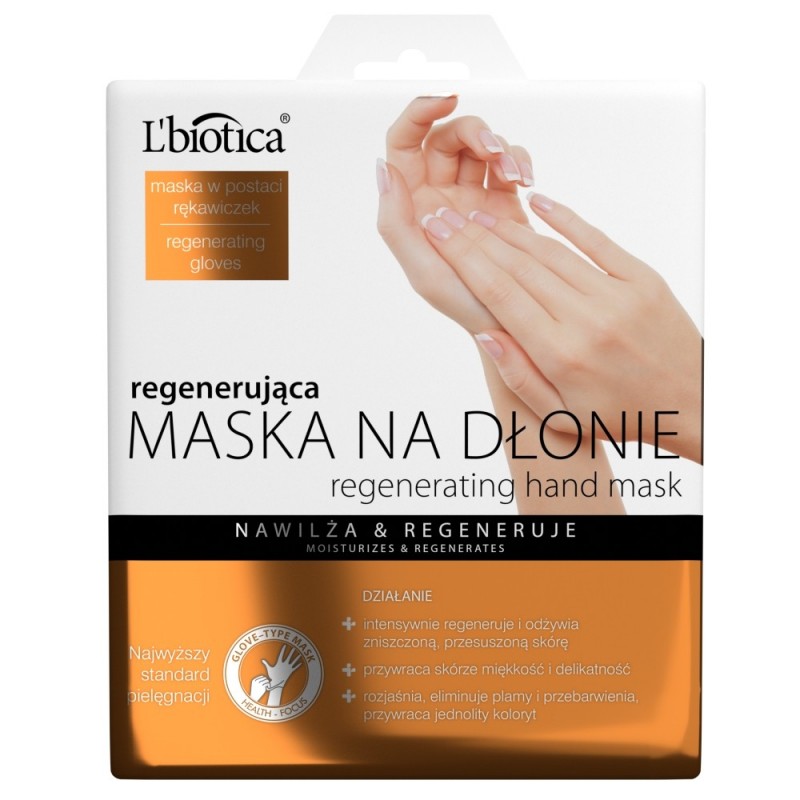 L`BIOTICA Maska regenerująca na dłonie w postaci rękawiczek 26ml