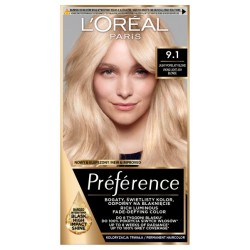 LOREAL Preference Farba do włosów 9.1 - Jasny Popielaty Blond 1 op.