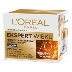 LOREAL Ekspert Wieku 70+ Przeciwzmarszczkowy Krem odżywczy na noc 50 ml