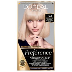 LOREAL Preference Farba do włosów nr 102 - Bardzo Bardzo Jasny Perłowy Blond  1op.