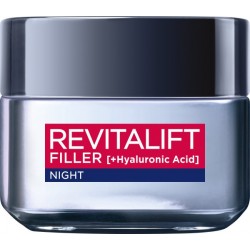 LOREAL Revitalift Filler Krem anti-age 40+ na noc - hialuronowe wypełnienie 50 ml