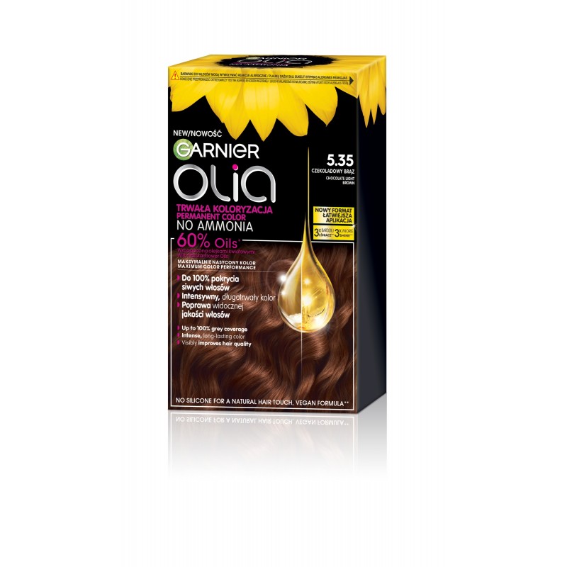 GARNIER Olia Farba do włosów nr 5.35 Chocolate Light Brown - Czekoladowy brąz