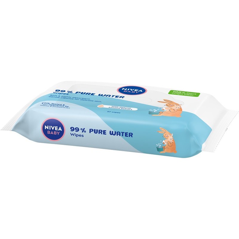 NIVEA Baby Chusteczki biodegradowalne 99% Pure Water 57 sztuk